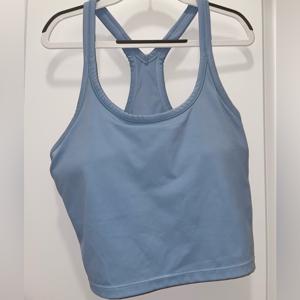 Light blue Athletic Crop Tank Top